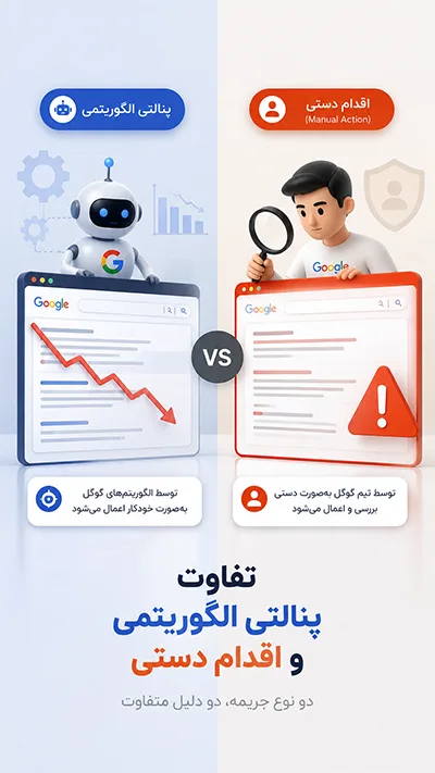 تفاوت پنالتی الگوریتمی و اقدام دستی