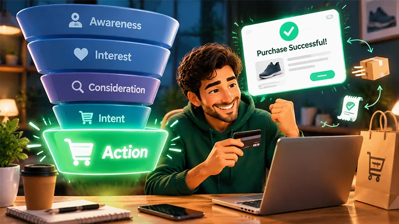 مرحله Action در قیف فروش