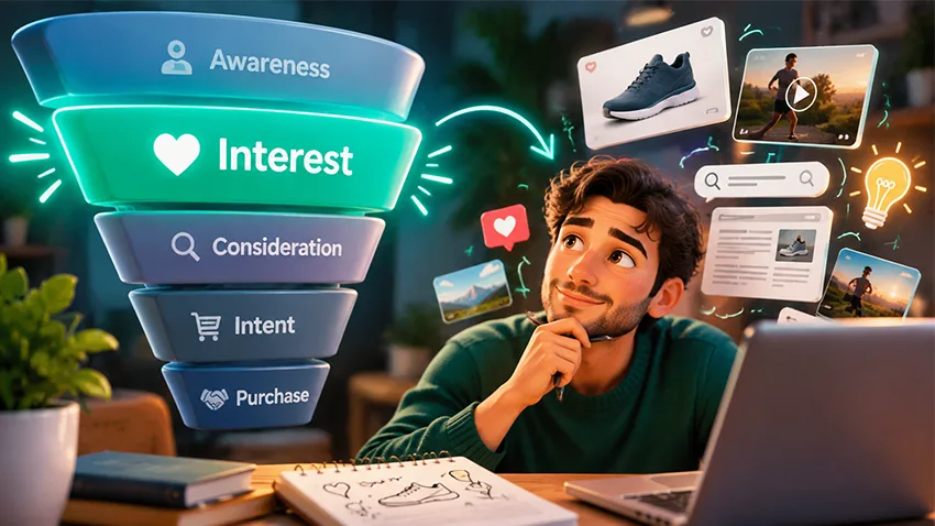 مرحله interest در قیف فروش